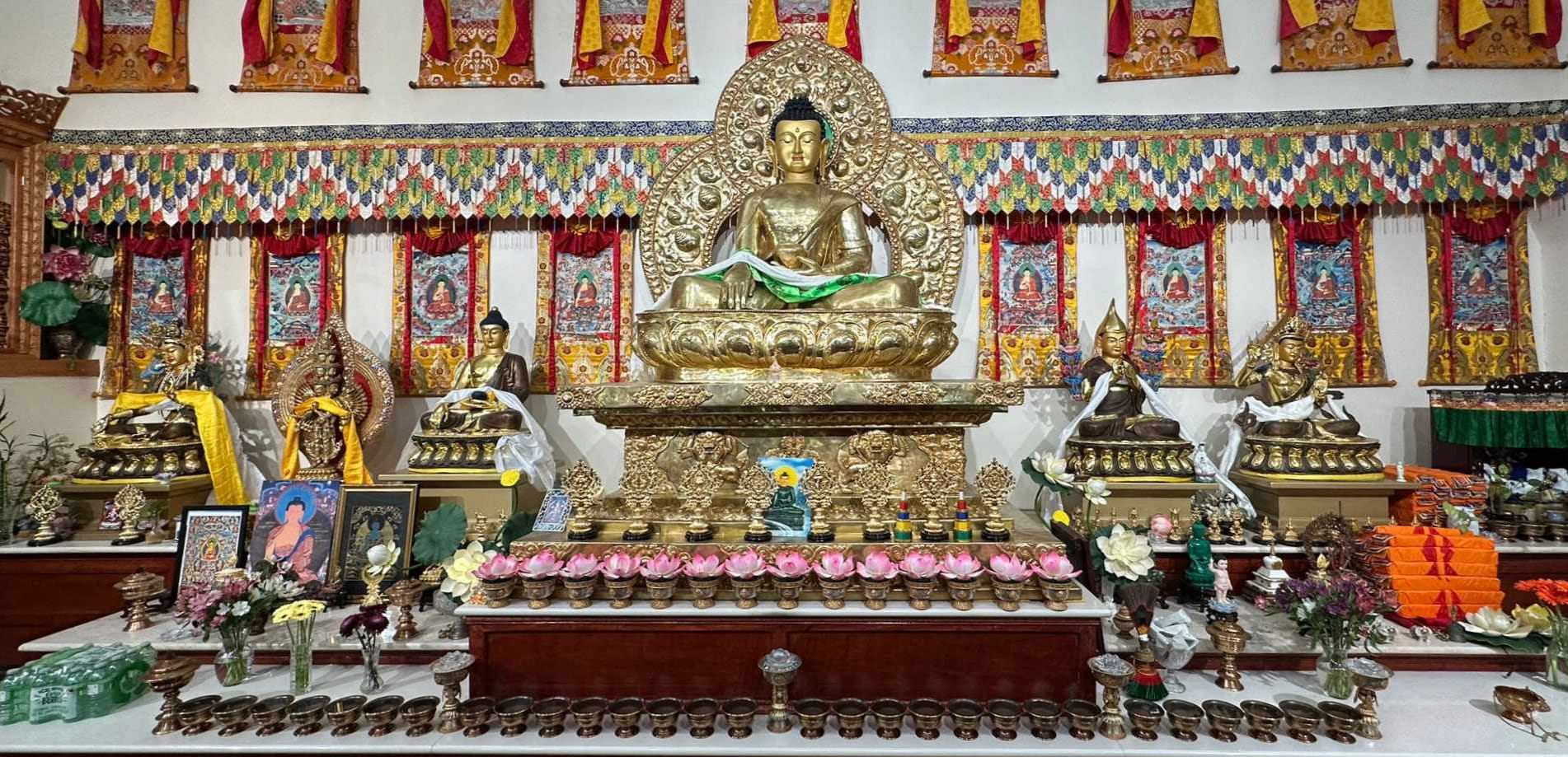 Shakyamuni Buddha on the main altar at Land of Compassion Buddha Edmonton